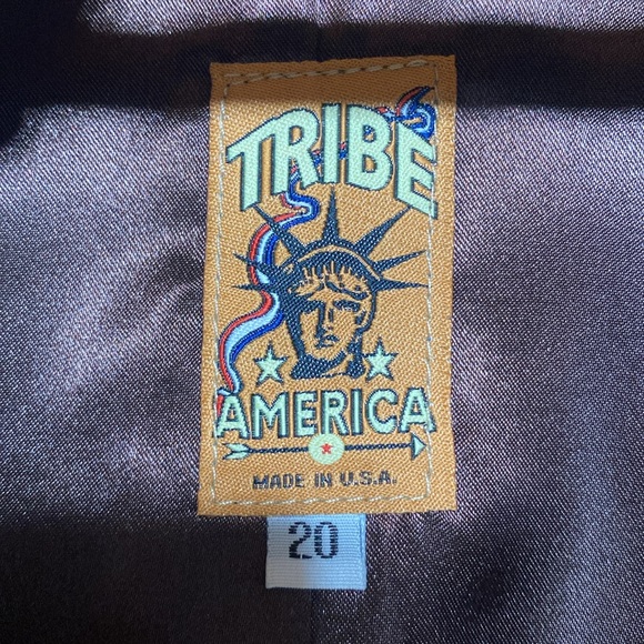 Tribe America Leather Vest in Antique Tan Color - Picture 4 of 15
